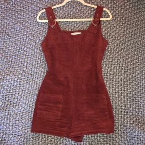 Corduroy Rustic Orange Romper